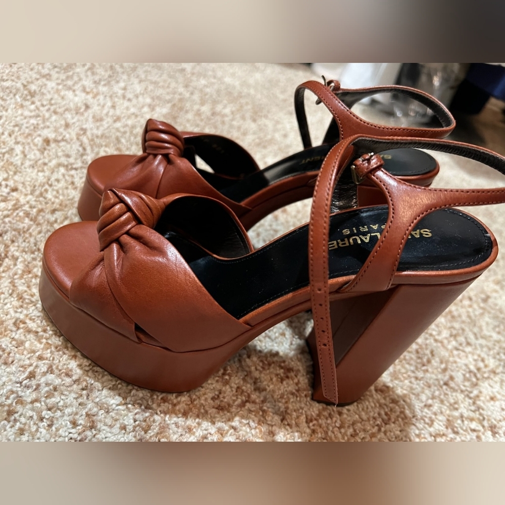 Saint Laurent New Papaya Heels